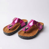 Metallic Toe Ring Slipper