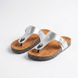 Metallic Toe Ring Slippers