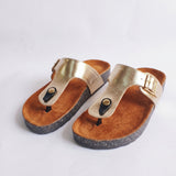 Metallic Toe Ring Slippers