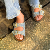 Glittery denim Slippers