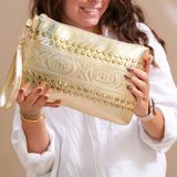 Aurora Clutch golden studs