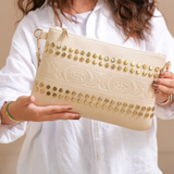 Aurora Clutch golden studs